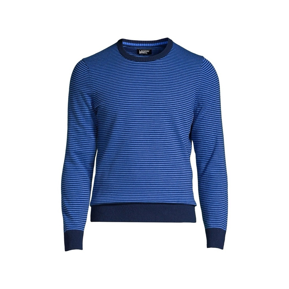 Lands' End Navy and blue Striped Knit